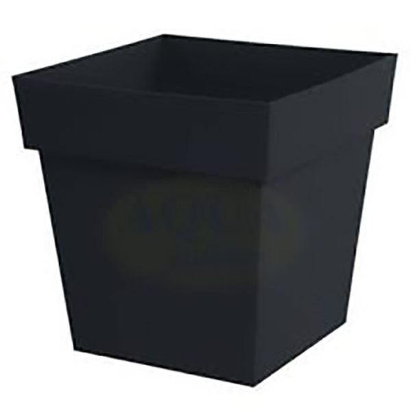 POT TOSCANE CARRE 32 CM - 22L GRIS ANTHRACITE