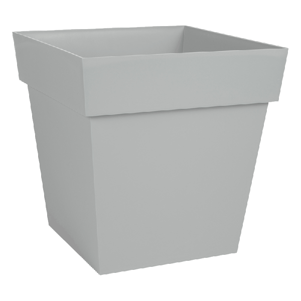 POT TOSCANE CARRE 32 CM - 22L GRIS BETON