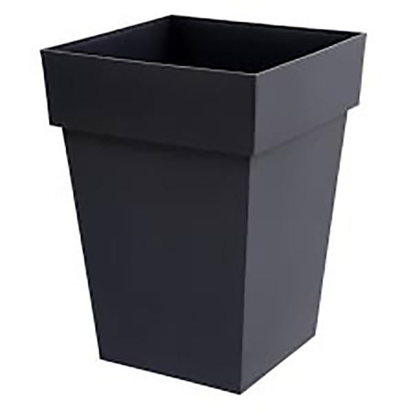 POT TOSCANE CARRE 39X39X53CM 51L GRIS ANTHRACITE