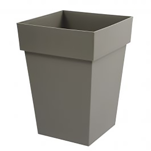 POT TOSCANE CARRE 39X39X53CM 51L TAUPE