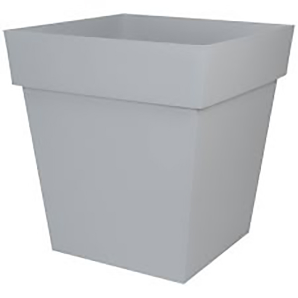 POT TOSCANE CARRE 50 CM GRIS BETON