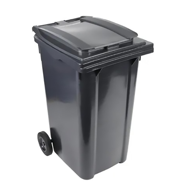 POUBELLE GRIS AVEC ROUE 240L