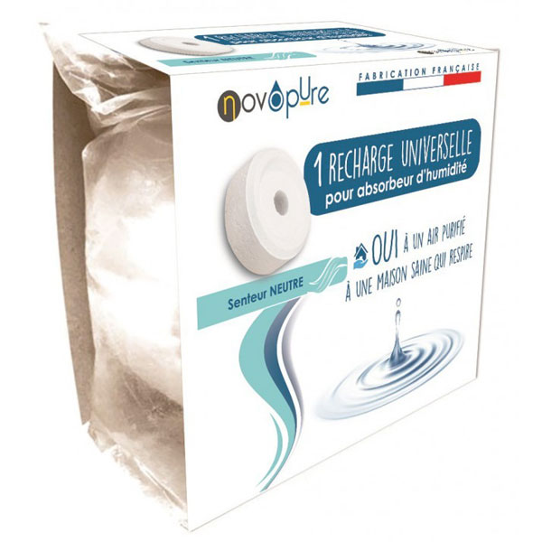 RECHARGE POUR ABSORBEUR D'HUMIDITÉ  GALET 500G*1 NEUTRE