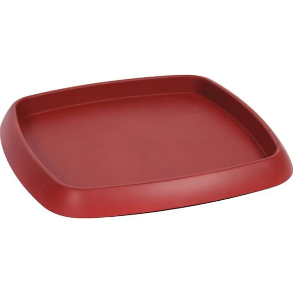 SOUCOUPE CARREE "CHORUS" 17,5CM ROUGE RUBIS
