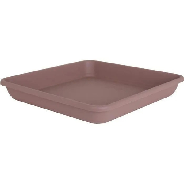 SOUCOUPE CARREE "CHORUS" 17,5CM TAUPE