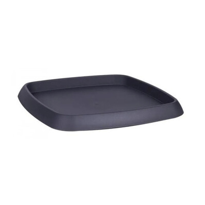 SOUCOUPE CARREE "CHORUS" 22CM GRIS ANTHRACITE