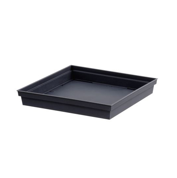 SOUCOUPE TOSCANE CARREE 40 CM GRIS ANTHRACITE