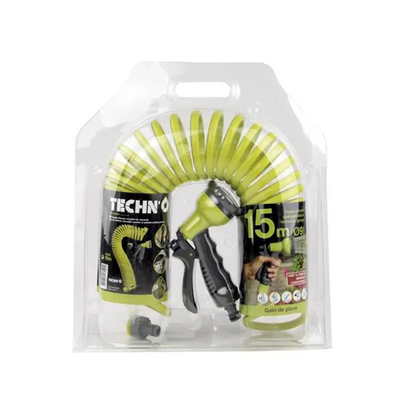 TUYAU FLEXIBLE TORSADE 9MM 15M ANIS