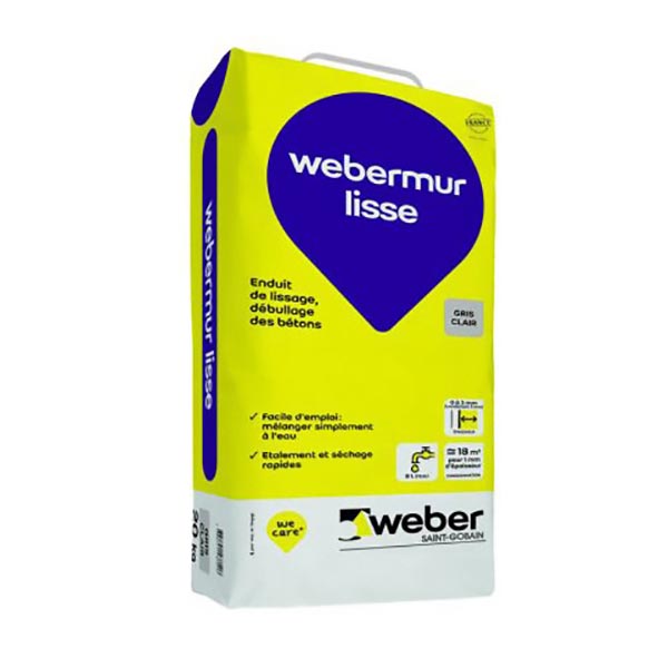 WEBER.MUR LISSE -SAC 20KG (X56)
