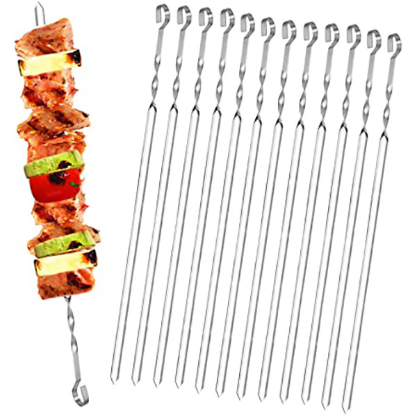 BROCHETTES EN ACIER INOXYDABLE 40 CM X6