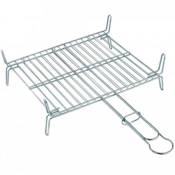 GRILLE SIMPLE EN ACIER CHROME DIAM. 38 CM AVEC POIGNEE EN ACIER CHROME