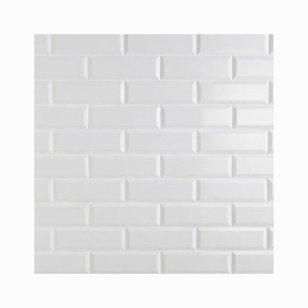 CARREAU FAIENCE 10X30 BLANC BRILLANT (CX33PCS=1M2/CTN)