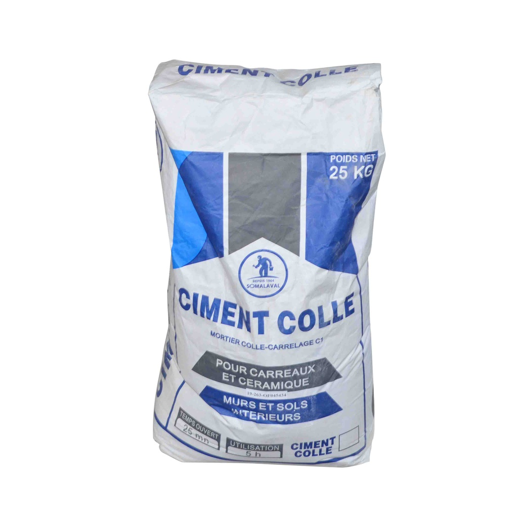 CIMENT COLLE SOMALAVAL GRIS 25KG CLASSE C1 TNR