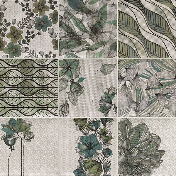 DECOR MALLA ZEN VERDE 20X20