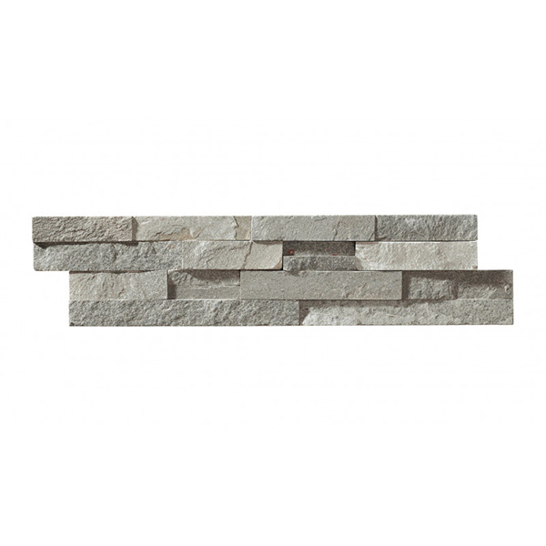PIERRE FACADE NATURELLE 15*60*1-2CM GRIS QUARTZ (CX7PCS=0.63M2/CTN)
