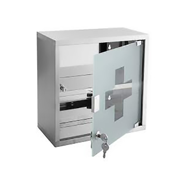 ROMA ARMOIRE METAL CHROME BROSSEE 30X30X15