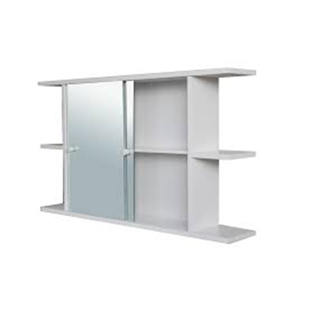 MORZINE ARMOIRE MDF PLAQUE BLANC LAQUE 2 PORTES MIROIR COULISSANTES