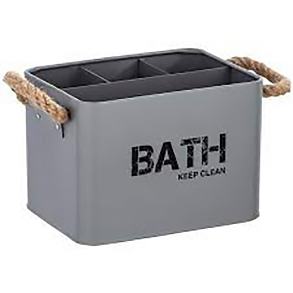 BOITE DE BAIN 4 COMPARTIMENTS GRIS CLAIR