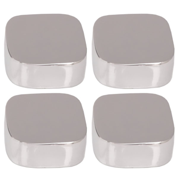 FIXATIONS MIROIRS CARREES COINS ARRONDIS CHROMEES