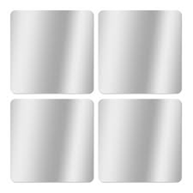 PAQUET DE 4 MIROIRS COINS ARRONDIS 20X20