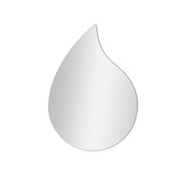 MIROIR BORDS POLIS GOUTTE D EAU 70X50