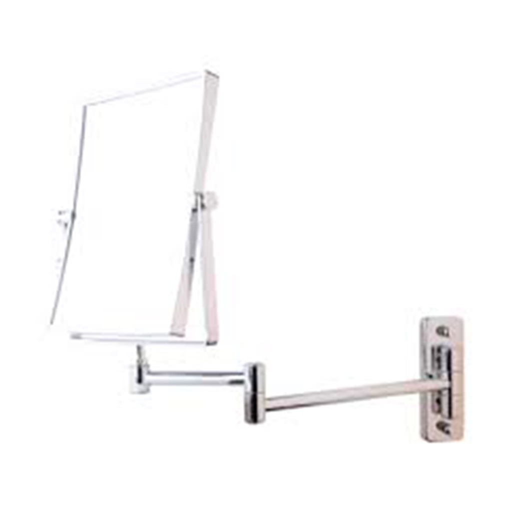 MIROIR GROSSISSANT RECTANGLE PIVOTANT A FIXER X3 CHROME 20.5X15.5