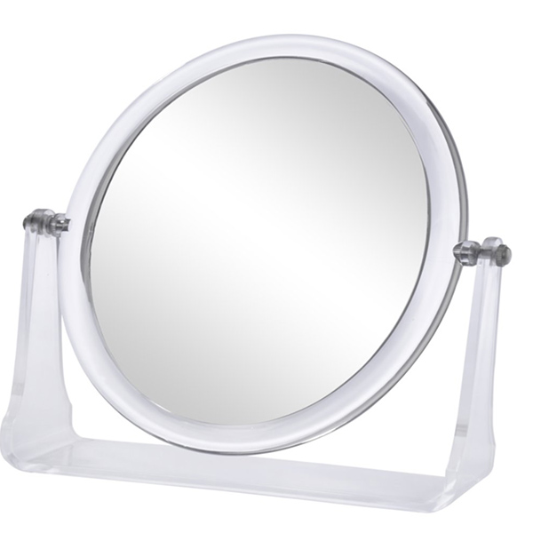 MIROIR PIVOTANT SUR PIED ROND PLEXI TRANSPARENT X3 D.17