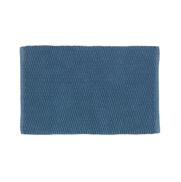 TAPIS DE BAIN 50X80 CM COTON MONA GRIS BLEU