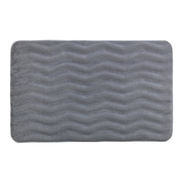 TAPIS DE BAIN MEMORY FOAM 50X80CM PREMIUM WAVE GRIS