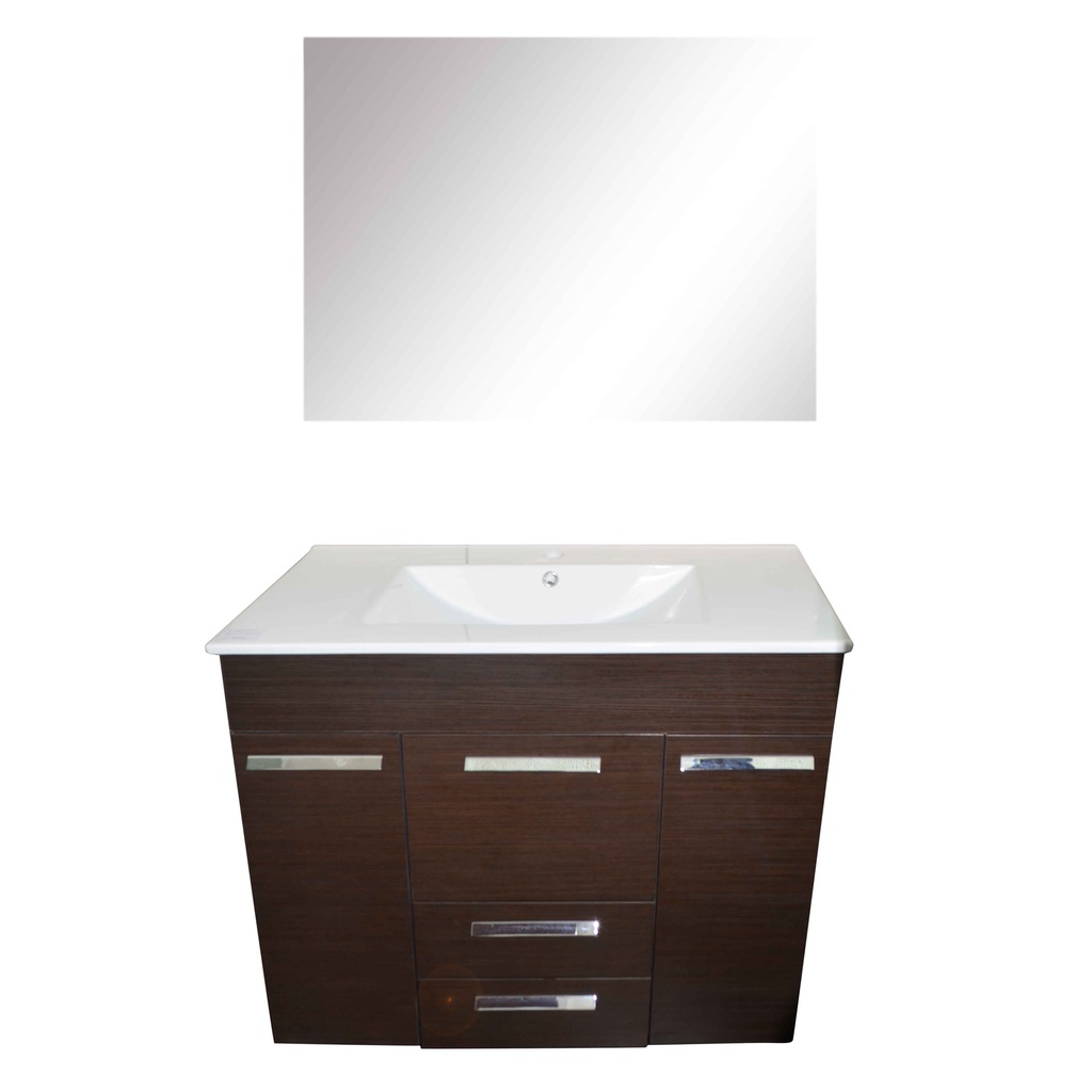 MEUBLE SDB SIMPLE VASQUE VENUS 90 WENGE +MIROIR