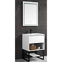 MEUBLE SIMPLE VASQUE A POSER BLANC AVEC MIROIR LED 600*460*820MM