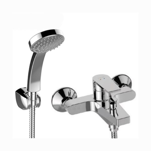 MITIGEUR BAIN DOUCHE COMPLET AVEC GARNITURE ET SUPPORT CHROME TAUT