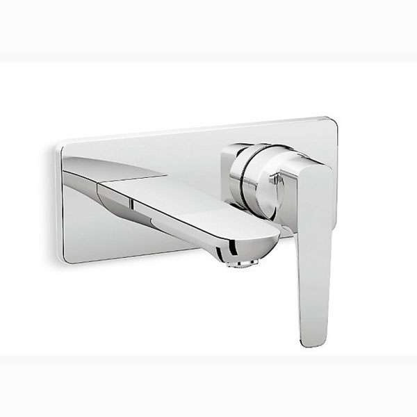 MITIGEUR LAVABO 2 TROUS MURAL ALEO CHROME
