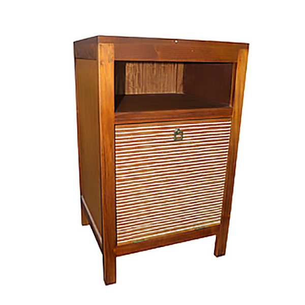 AMOIRE TECK AVEC PANIER A LINGE 45X75X40 CM