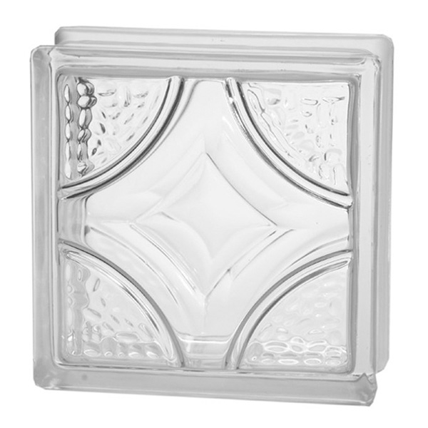BRIQUE DE VERRE EUROPEEN 190X190MMX80MM DECO