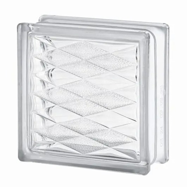 BRIQUE DE VERRE EUROPEENNE L.190 X L.190 X EP.80 MM LOZENGE