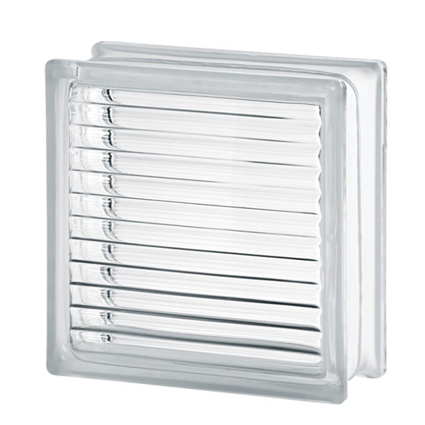 BRIQUE DE VERRE EUROPEEN 190X190MMX80MM PARALLINE