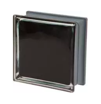 BRIQUE DE VERRE EUROPEENNE L.190 X L.190 X EP.80 MM NERO Q19