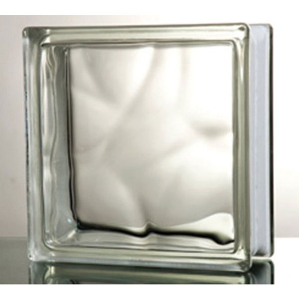 BRIQUE DE VERRE EP 80MM END CLOUDY CLEAR