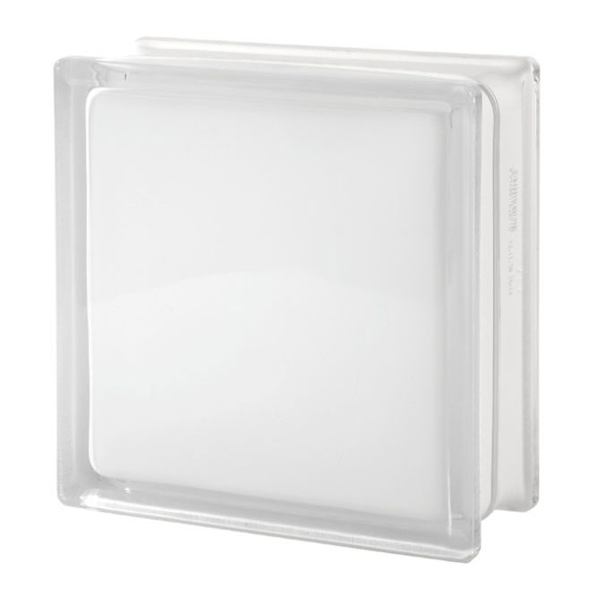 BRIQUE DE VERRE EUROPEEN MATTY WHITE CLEARVIEW 19*19*8