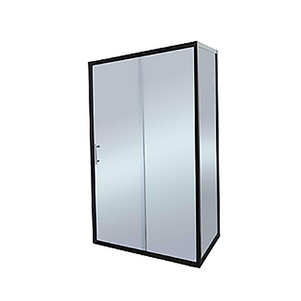 CABINE DE DOUCHE SIMPLE RECTANGLE CHROME 800X120X1850MM AVEC RECEVEUR