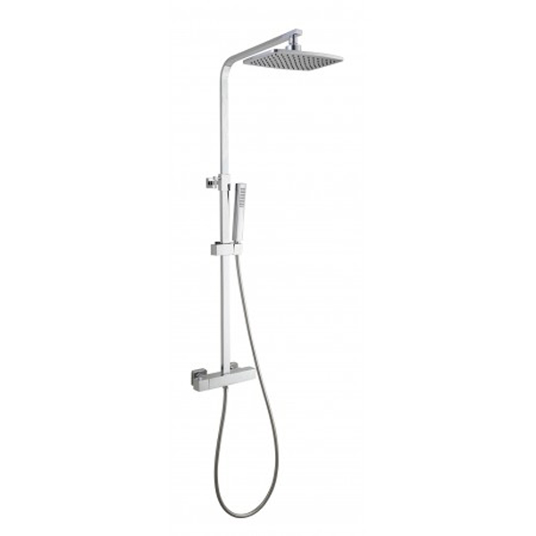 COLONNE DE DOUCHE COMPLETE THERMOSTATIQUE YPOA CHROME AVEC TDD CARRE 280X180MM