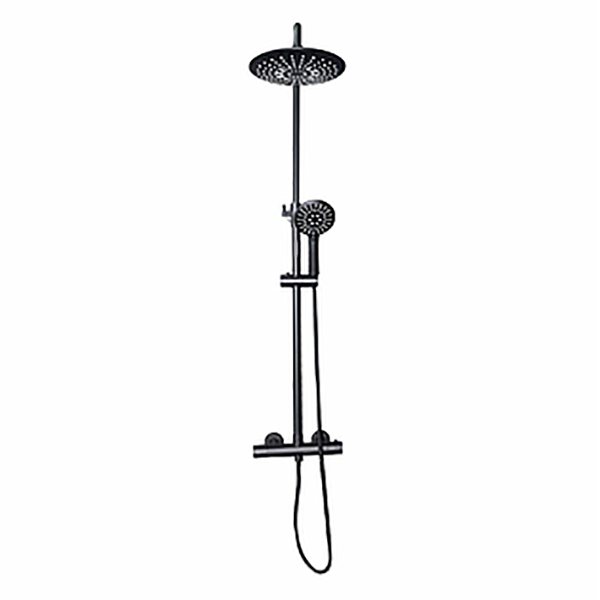 COLONNE DE DOUCHE THERMOSTATIQUE COMPLET NOIR 760X430X100MM