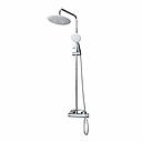 COLONNE DE DOUCHE COMPLET CHROME RONDE 760X430X100MM