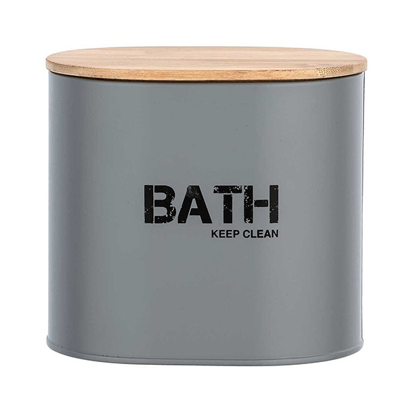 BOITE SALLE DE BAIN AVEC COUVERCLE GARA GRIS