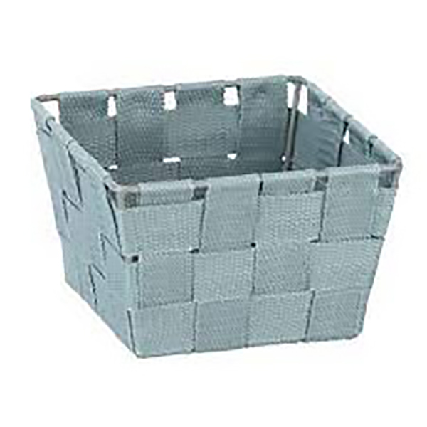 CORBEILLE SALLE DE BAIN ADRIA MINI SQUARE BLEU GRIS