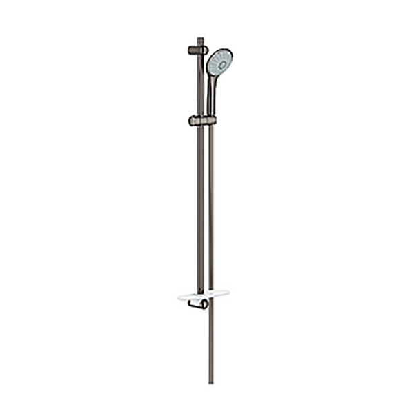 DOUCHETTE AVEC BARRE ET PORTE SAVON FINITION GRAPHITE
