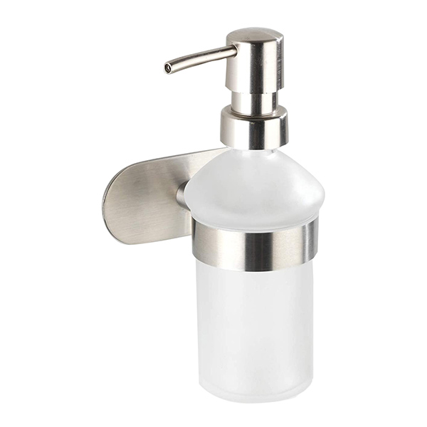 DISTRIBUTEUR SAVON OREA ARGENTE MAT 200ML 10X16,5X10,5CM