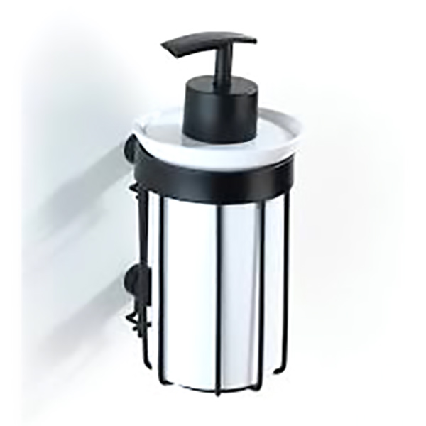 DISTRIBUTEUR DE SAVON CLASSIC PLUS NOIR 9X16.5X8CM