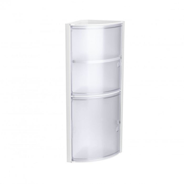 ETAGERE D ANGLE KRISTAL 2 PORTES BLANCS